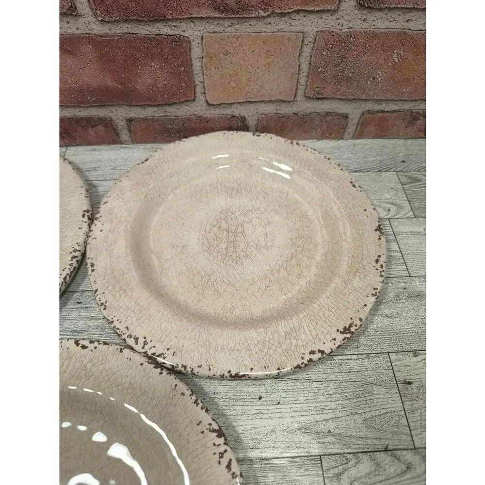 3 Piece PIER 1 Carmelo Melamine Plates 8.9